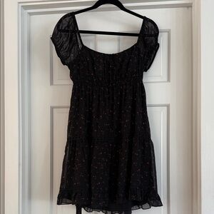 Black Floral Mini Dress